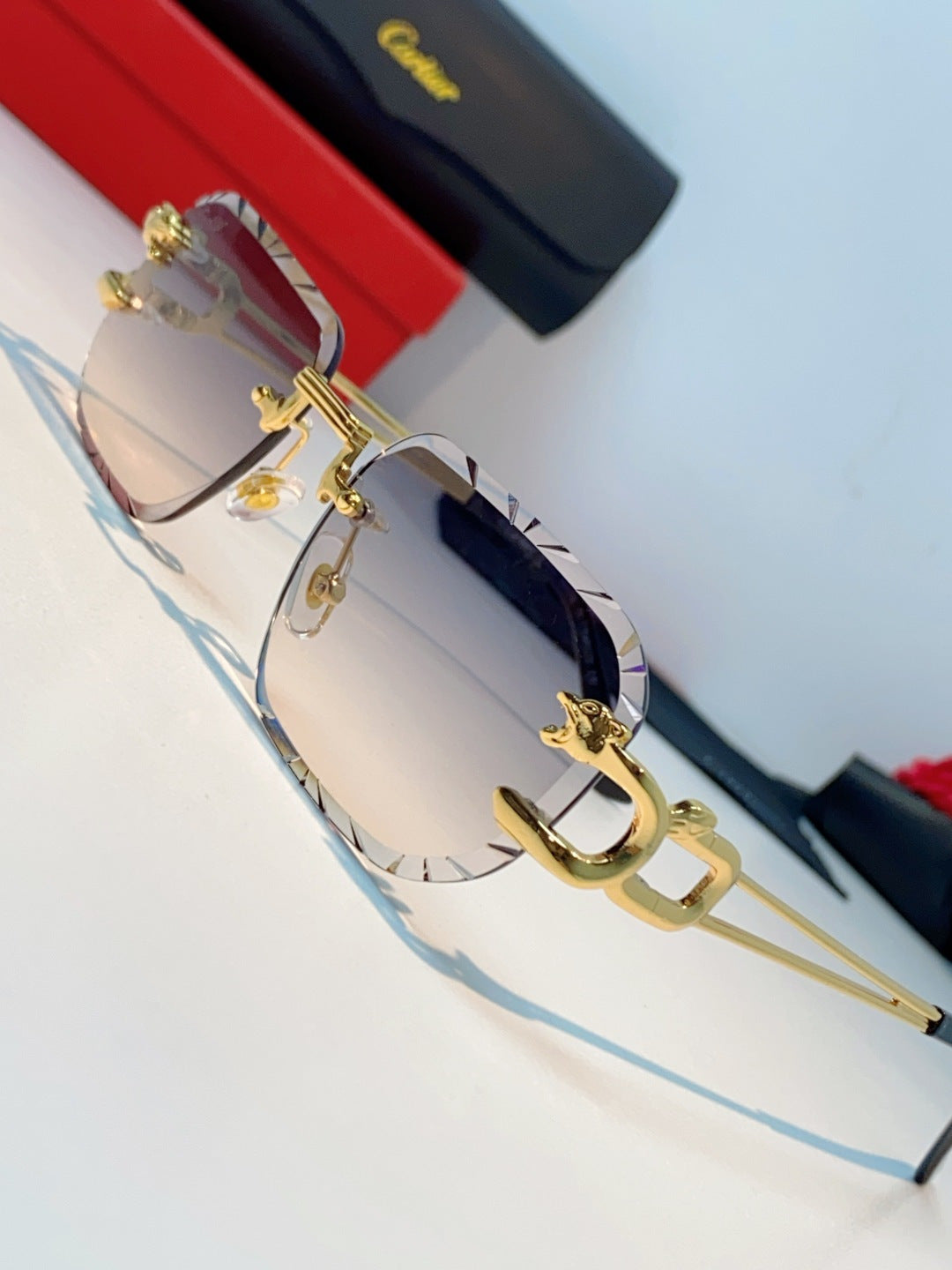 Cartier Square Brown Lens Sunglasses for Men & Women - 465756 - detail image 7