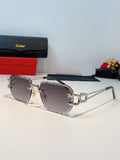 Cartier Square Gray Lens Sunglasses for Men & Women