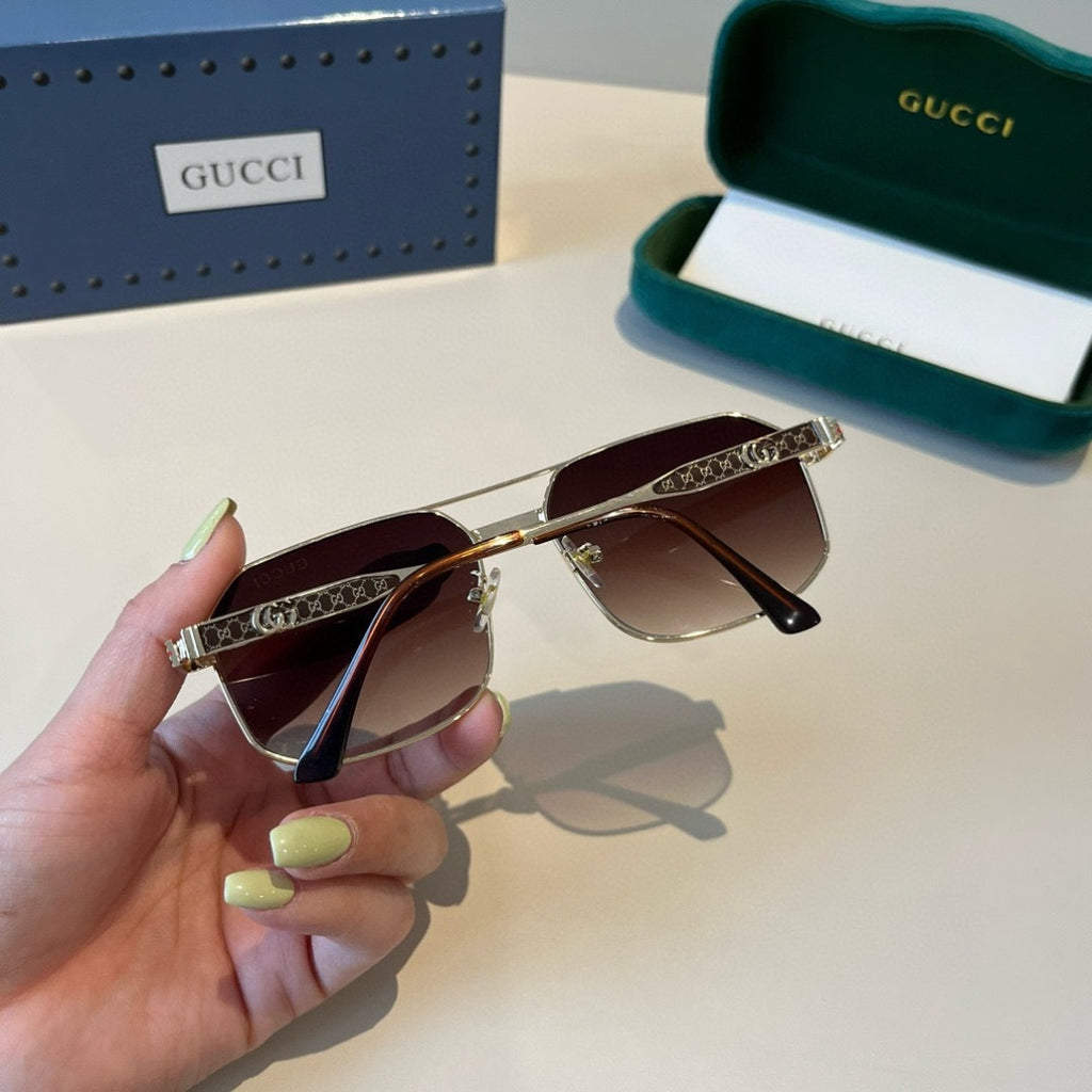 Gucci Metal Aviator Red Lens Sunglasses for Men & Women - 486341 - detail image 7