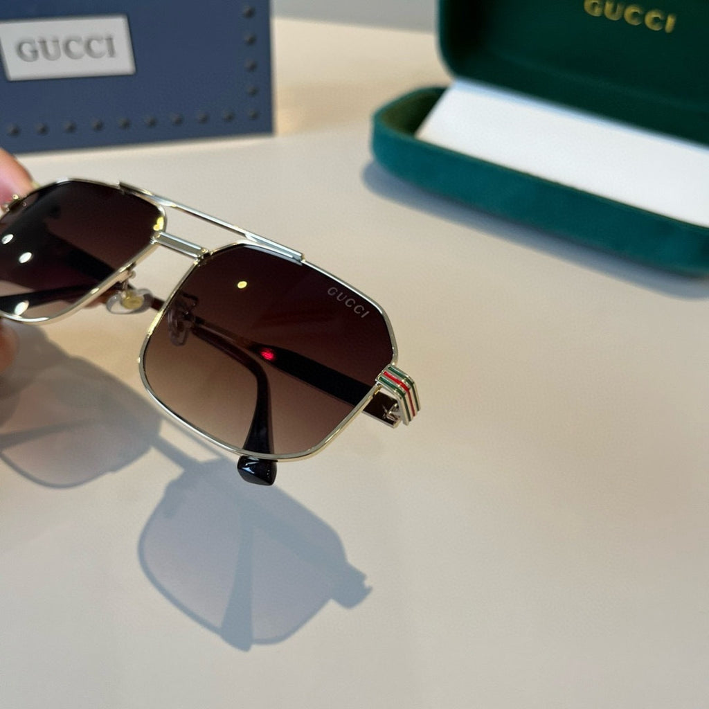 Gucci Metal Aviator Red Lens Sunglasses for Men & Women - 486341 - detail image 5