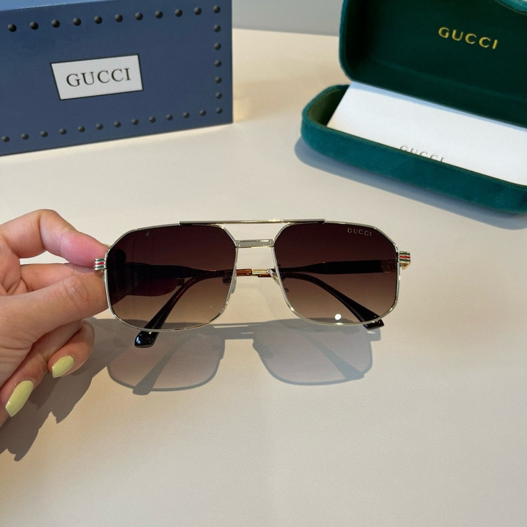 Gucci Metal Aviator Red Lens Sunglasses for Men & Women - 486341 - detail image 4