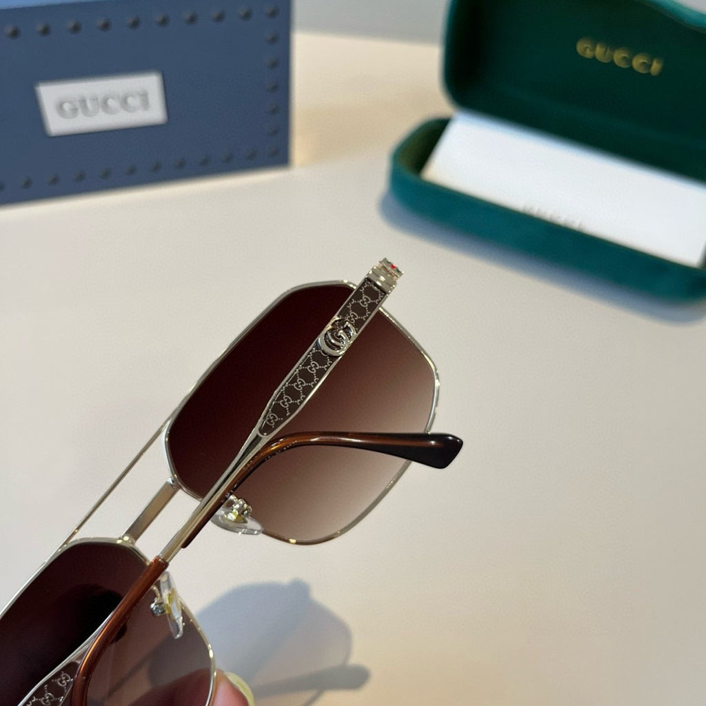 Gucci Metal Aviator Red Lens Sunglasses for Men & Women - 486341 - detail image 8