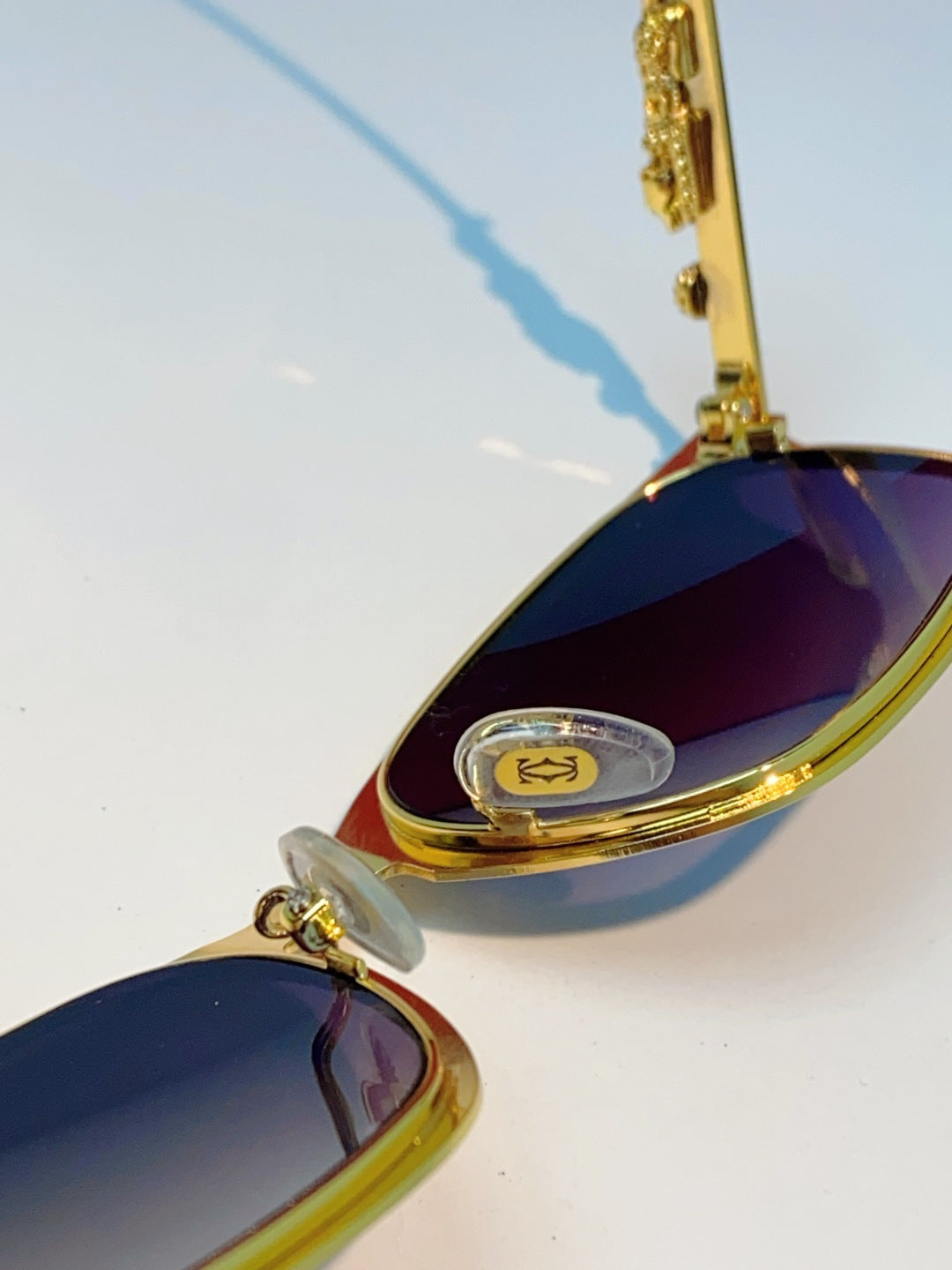 Cartier Blue-Light Square Brown Lens Sunglasses for Men & Women - detail image 9