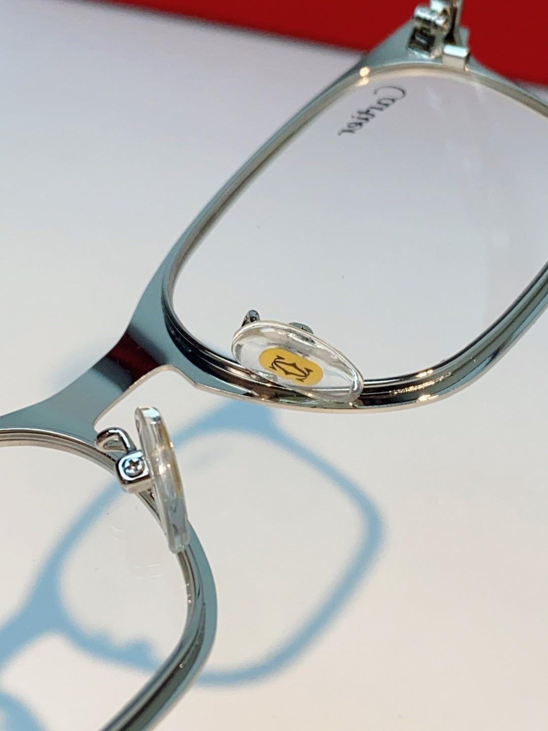Cartier Blue-Light Square Silver Lens Sunglasses for Men & Women - detail image 9