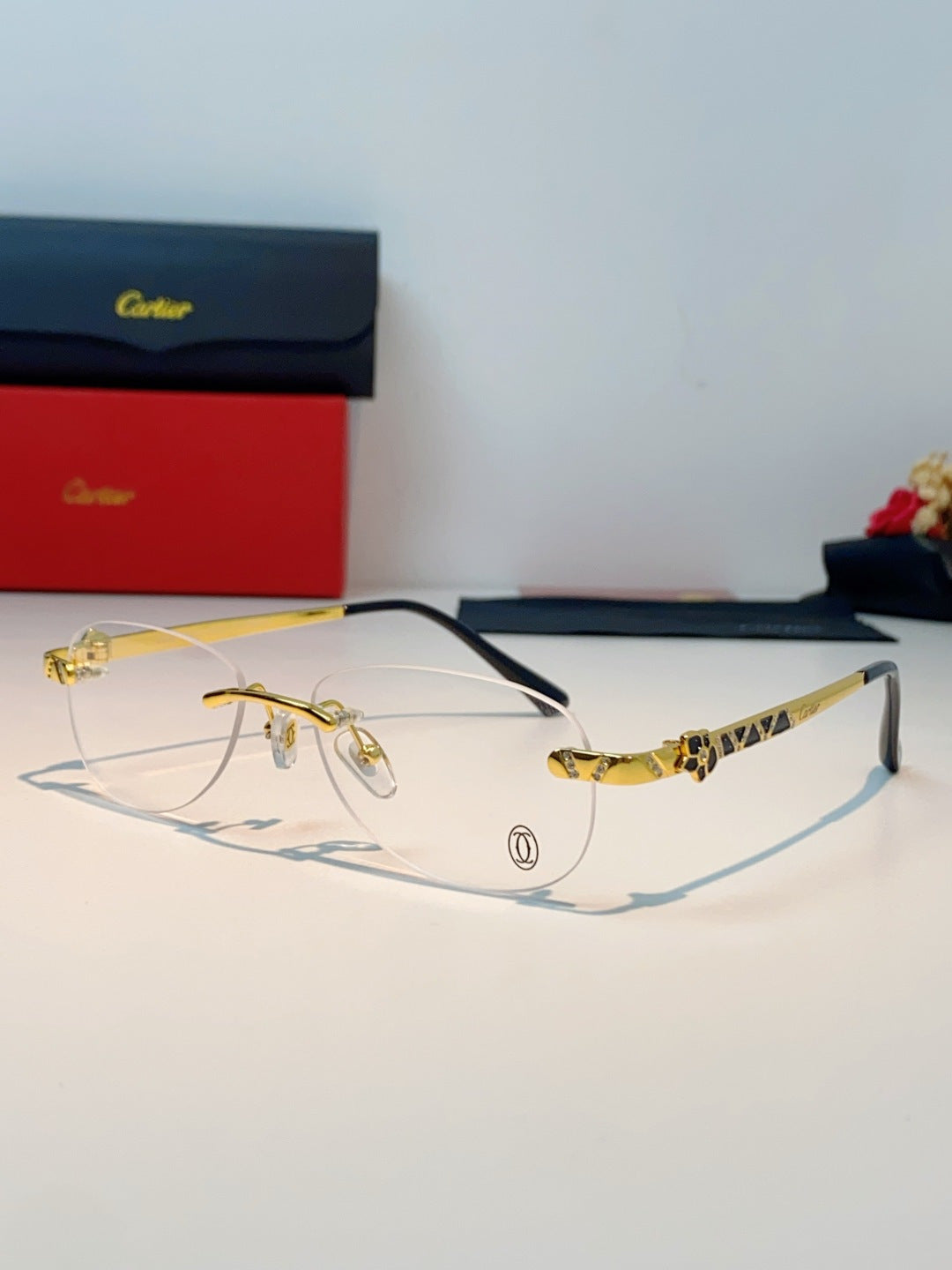 Cartier Lightweight Rimless Brown Lens Sunglasses for Men & Women - 487303