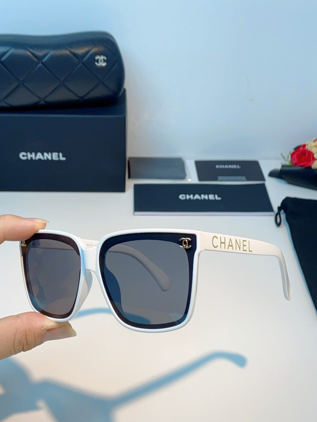 Chanel Polarized Oversized Gray Lens Sunglasses for Men & Women - 493626 - detail image 6