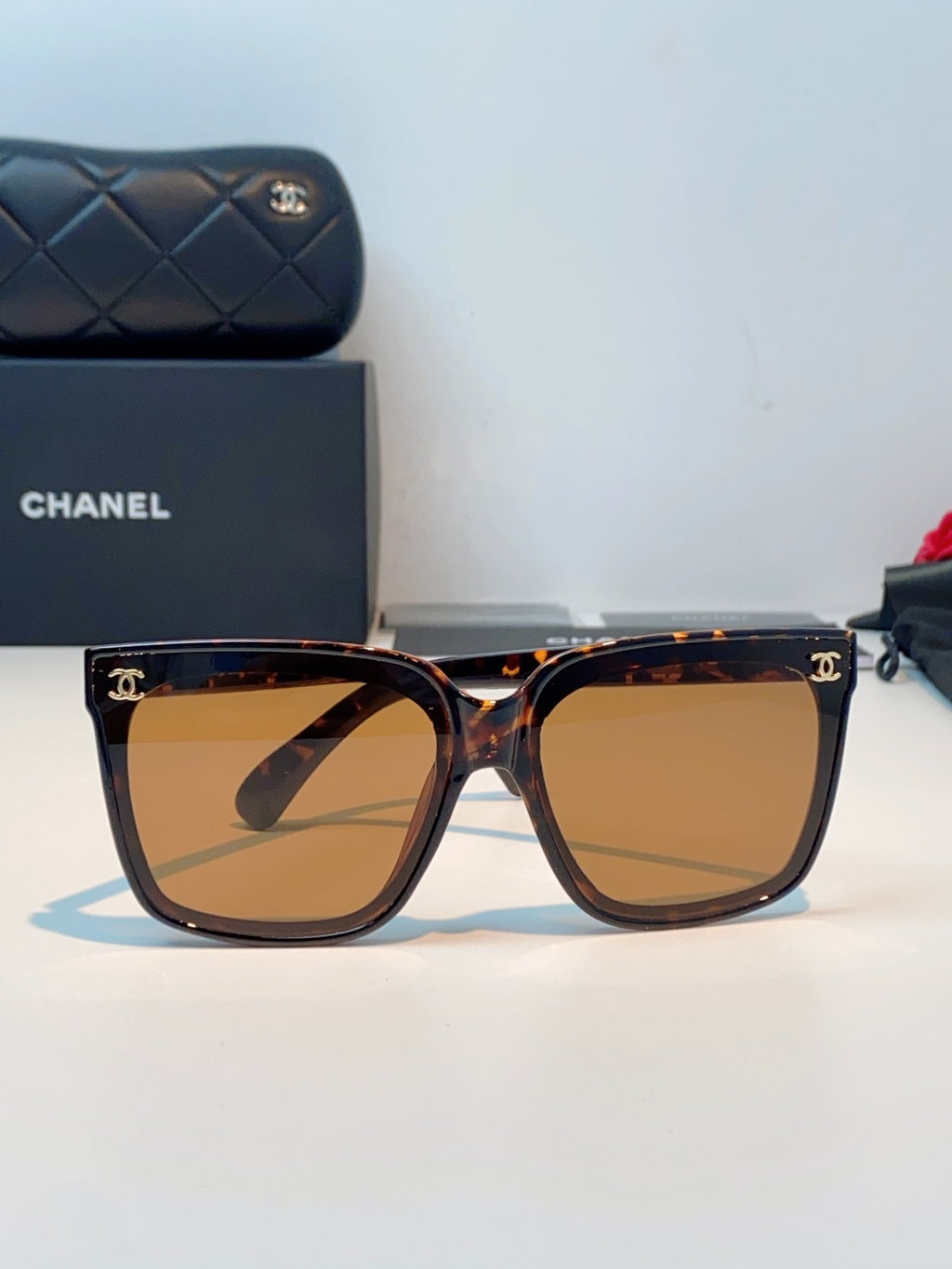 Chanel Polarized Oversized Brown Lens Sunglasses for Men & Women - detail image 2
