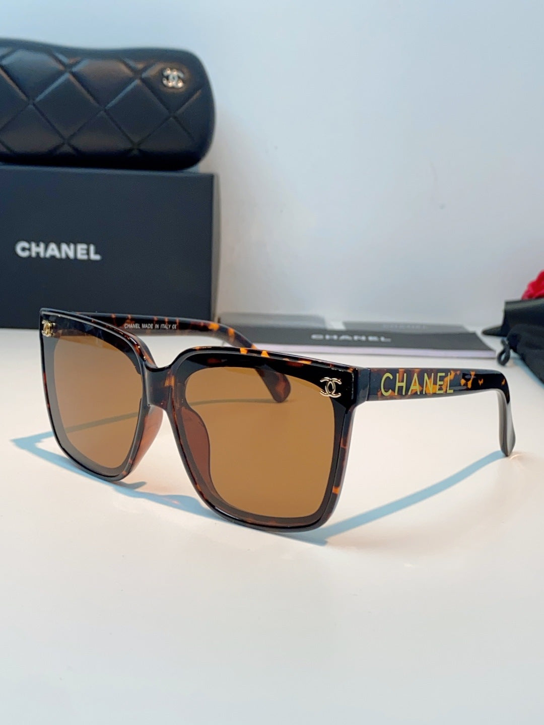 Chanel Polarized Oversized Brown Lens Sunglasses for Men & Women