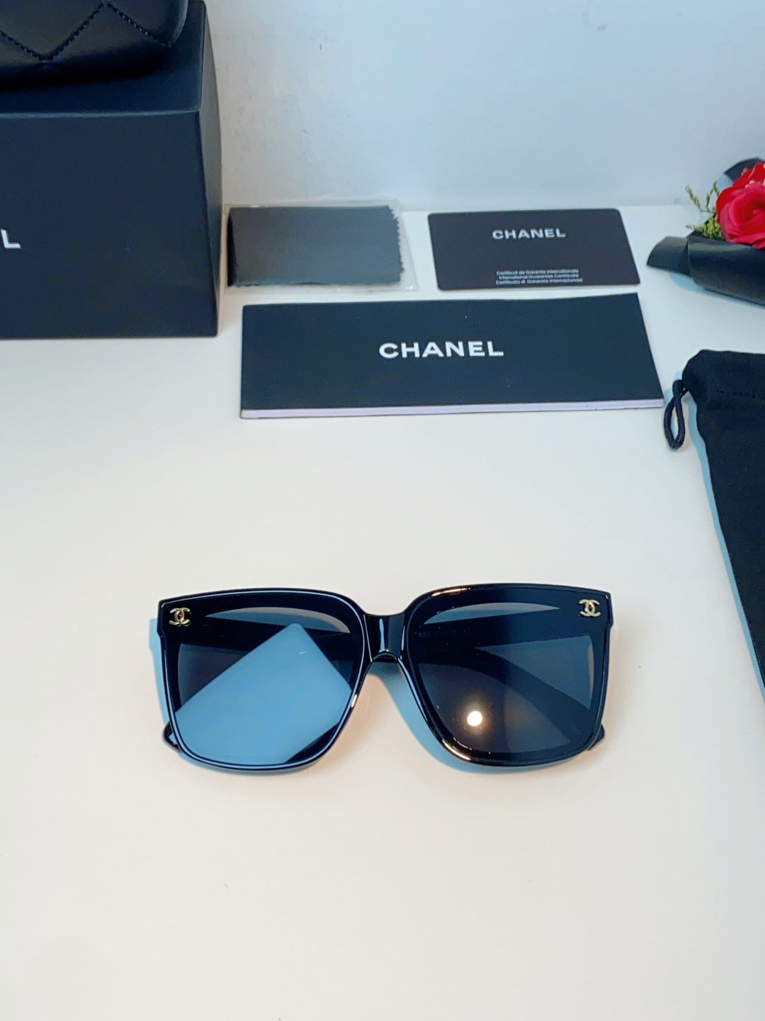 Chanel Polarized Oversized Gray Lens Sunglasses for Men & Women - detail image 9