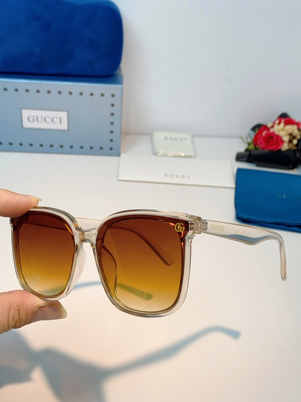 Gucci Fashion Brown Lens Sunglasses for Men & Women - 493339 - detail image 6