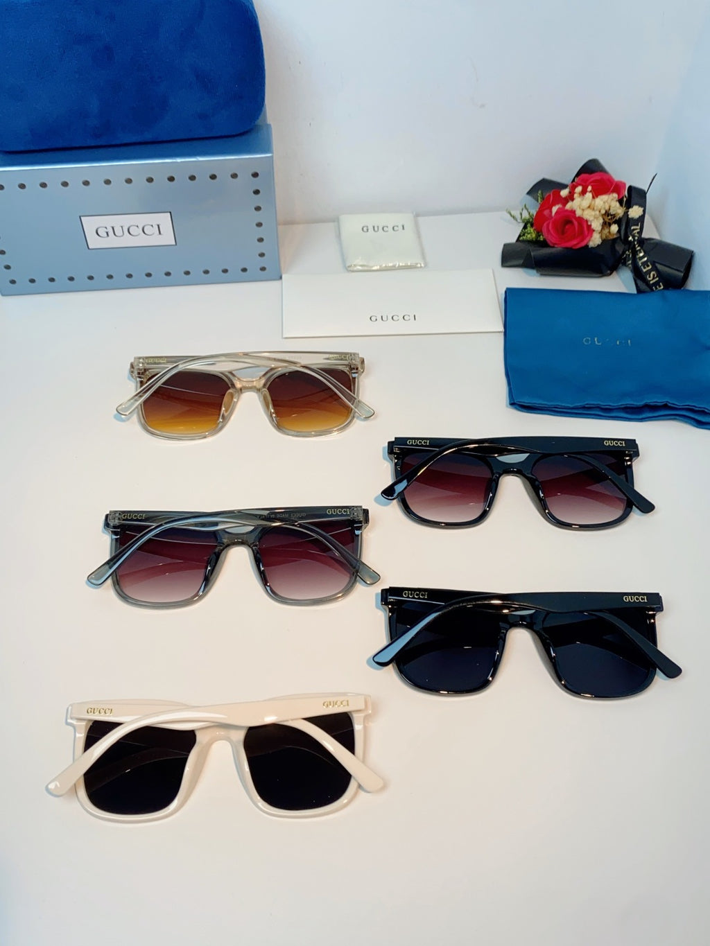 Gucci Fashion Black Lens Sunglasses for Men & Women - 493341 - detail image 11