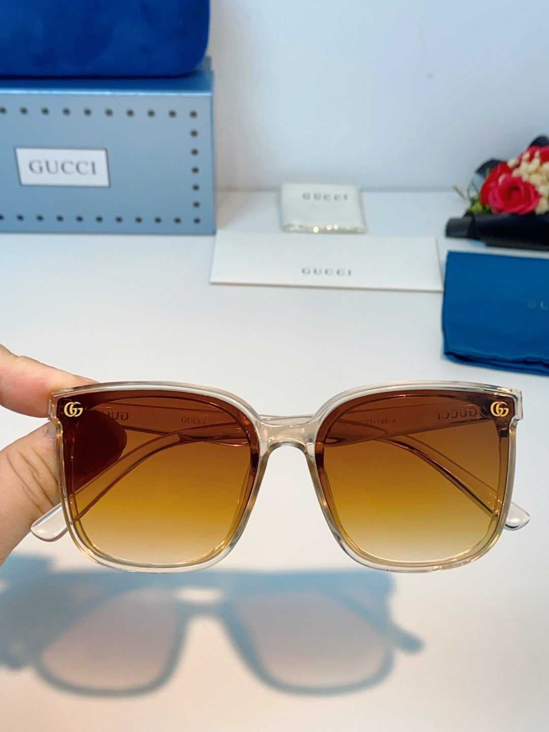 Gucci Fashion Brown Lens Sunglasses for Men & Women - 493339 - detail image 4