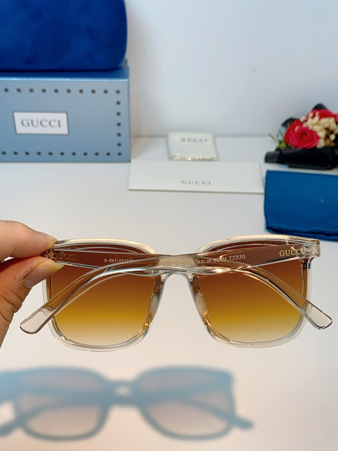 Gucci Fashion Brown Lens Sunglasses for Men & Women - 493339 - detail image 5