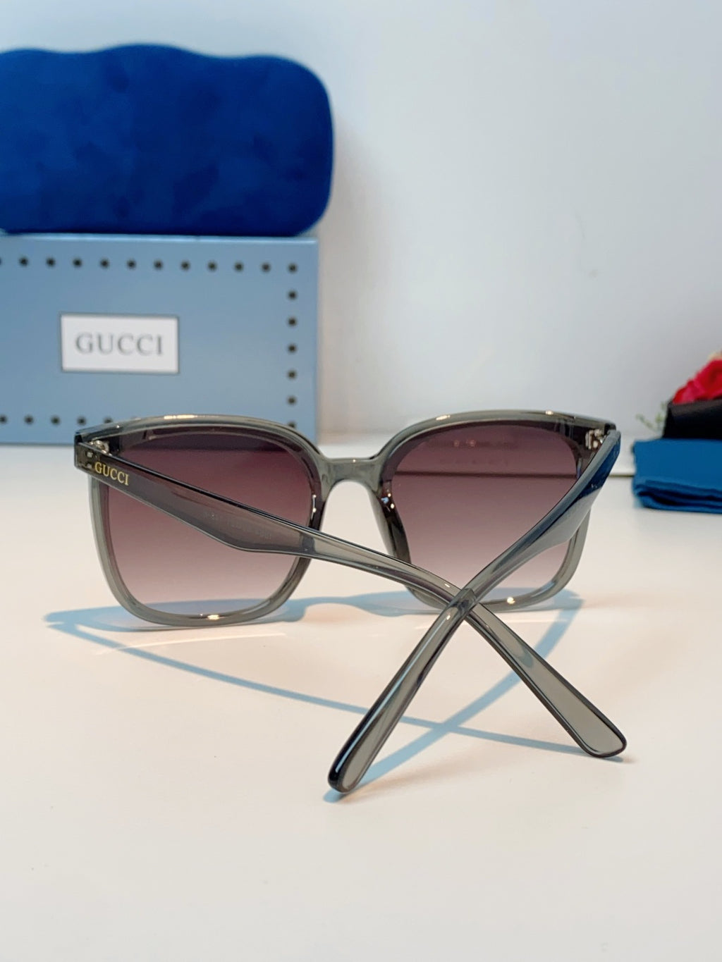 Gucci Fashion Red Lens Sunglasses for Men & Women - 493340 - detail image 3