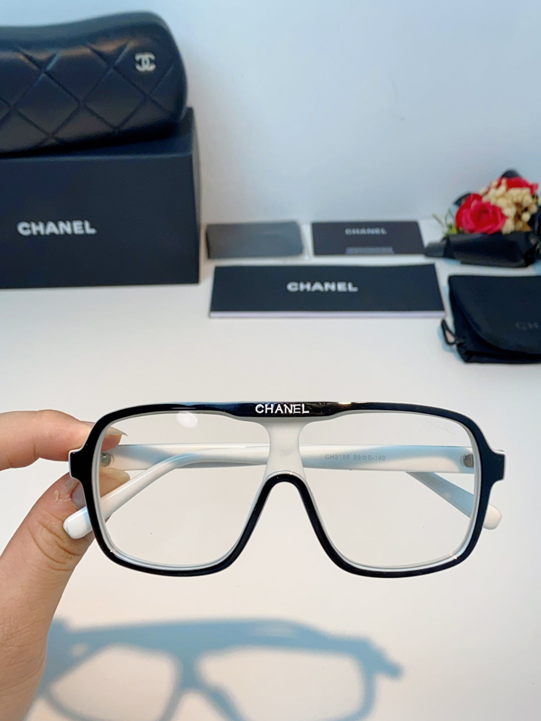 Chanel CH9158 Oversized Gray Lens Sunglasses for Men & Women - 493530 - detail image 4
