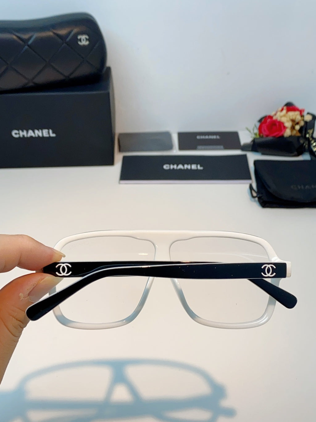 Chanel CH9158 Oversized Gray Lens Sunglasses for Men & Women - 493530 - detail image 5
