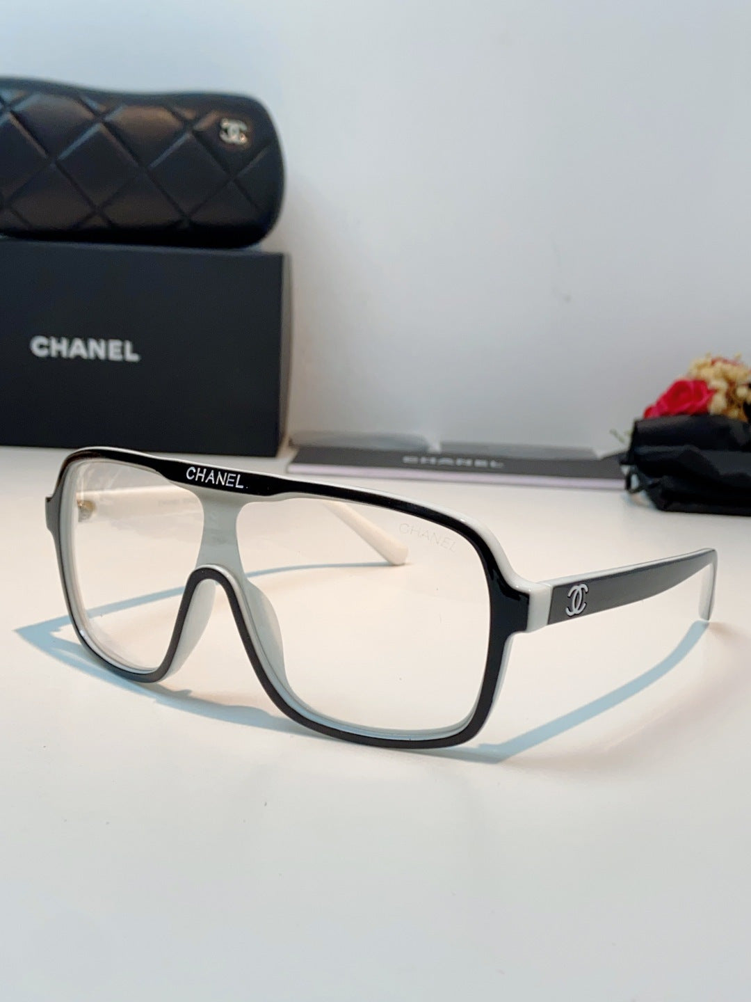 Chanel CH9158 Oversized Gray Lens Sunglasses for Men & Women - 493530