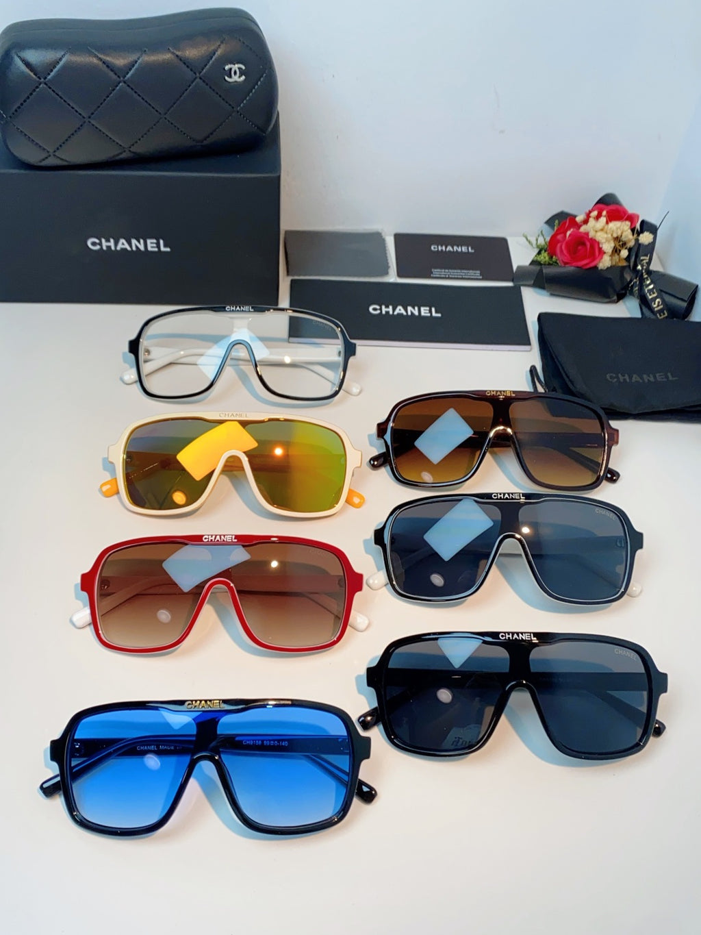 Chanel CH9158 Oversized Gray Lens Sunglasses for Men & Women - 493530 - detail image 12