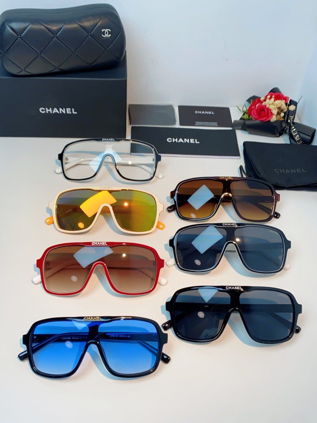 Chanel CH9158 Oversized Gray Lens Sunglasses for Men & Women - 493530 - detail image 12