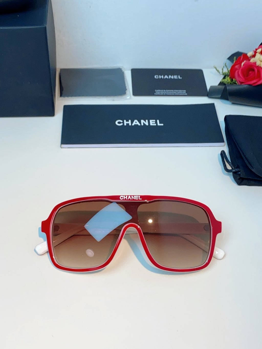 Chanel CH9158 Oversized Brown Lens Sunglasses for Men & Women - 493534 - detail image 9