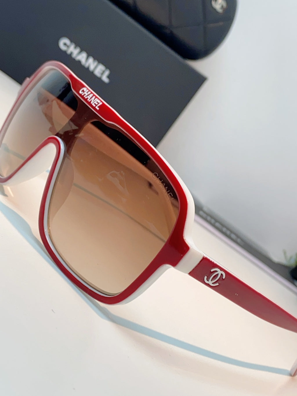 Chanel CH9158 Oversized Brown Lens Sunglasses for Men & Women - 493534 - detail image 7