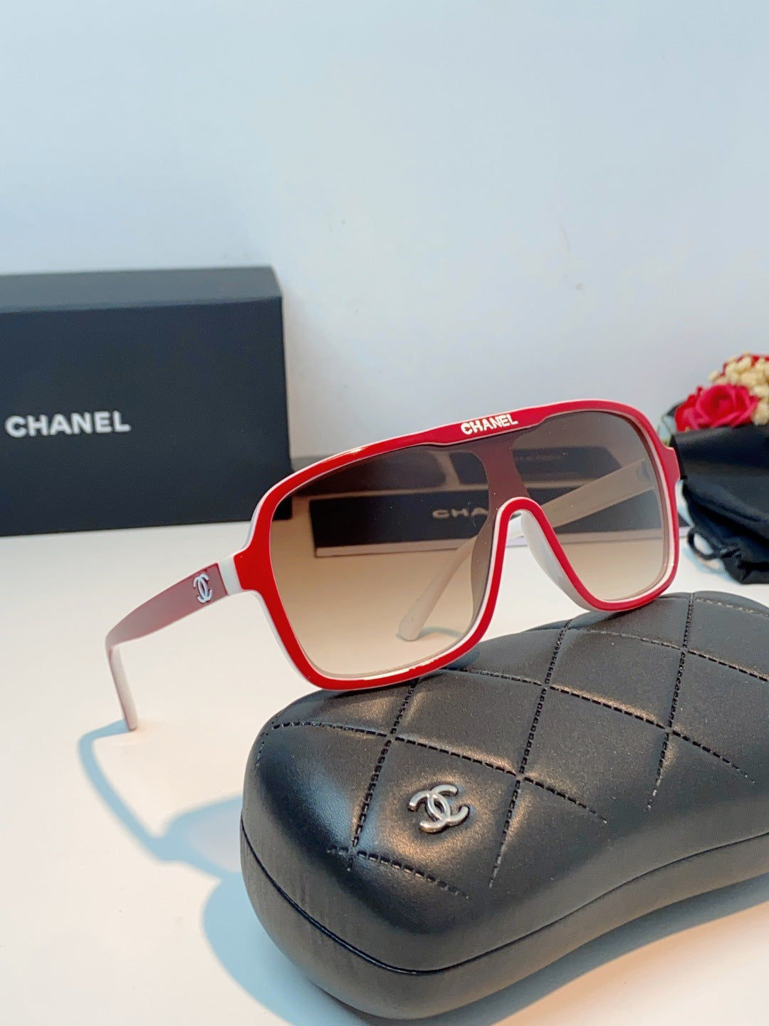 Chanel CH9158 Oversized Brown Lens Sunglasses for Men & Women - 493534 - detail image 10