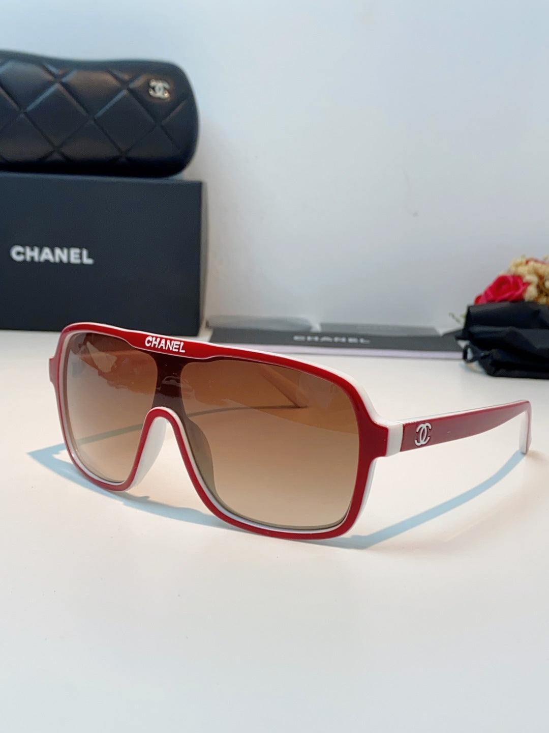 Chanel CH9158 Oversized Brown Lens Sunglasses for Men & Women - 493534