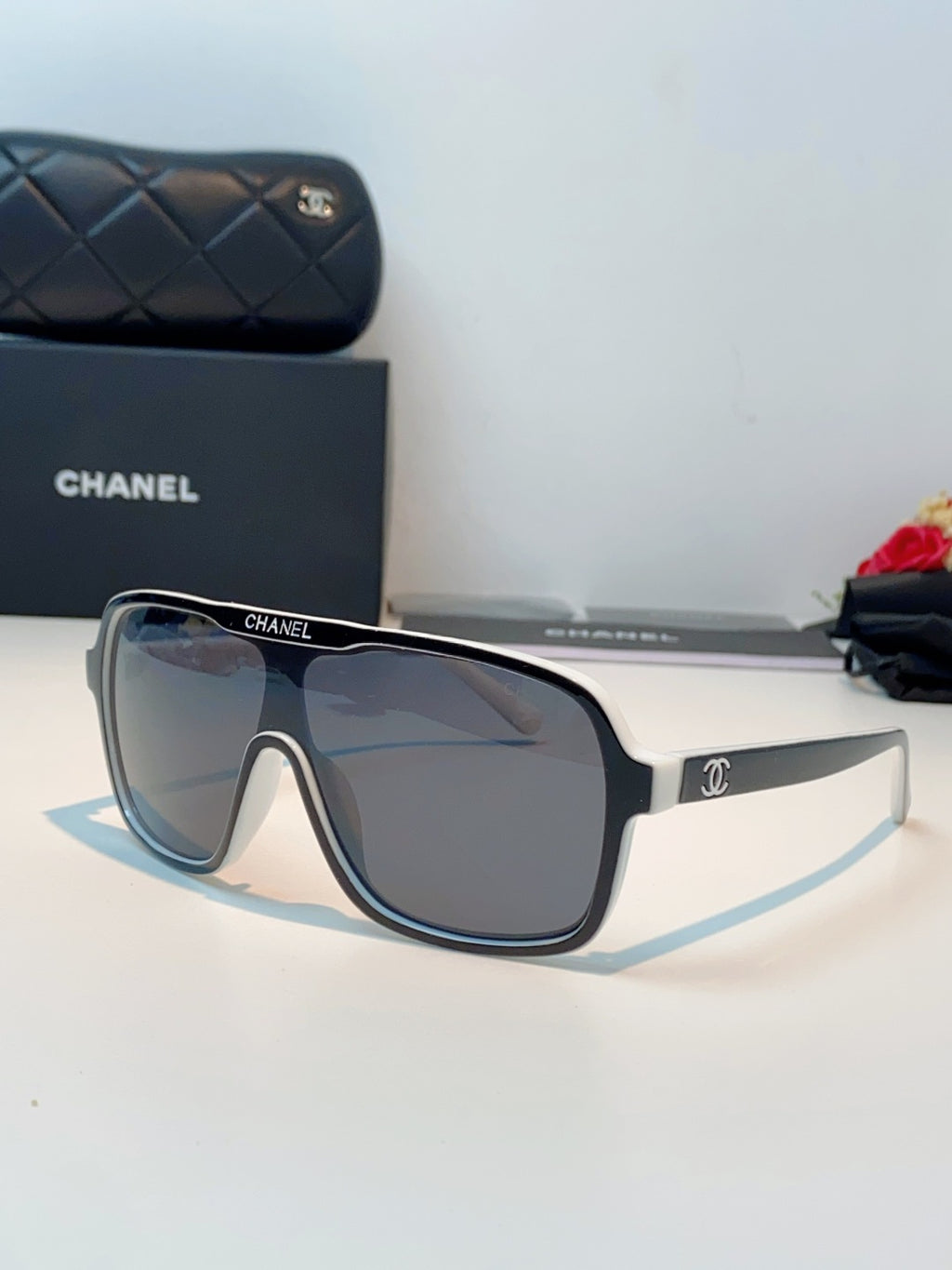 Chanel CH9158 Oversized Brown Lens Sunglasses for Men & Women - 493532