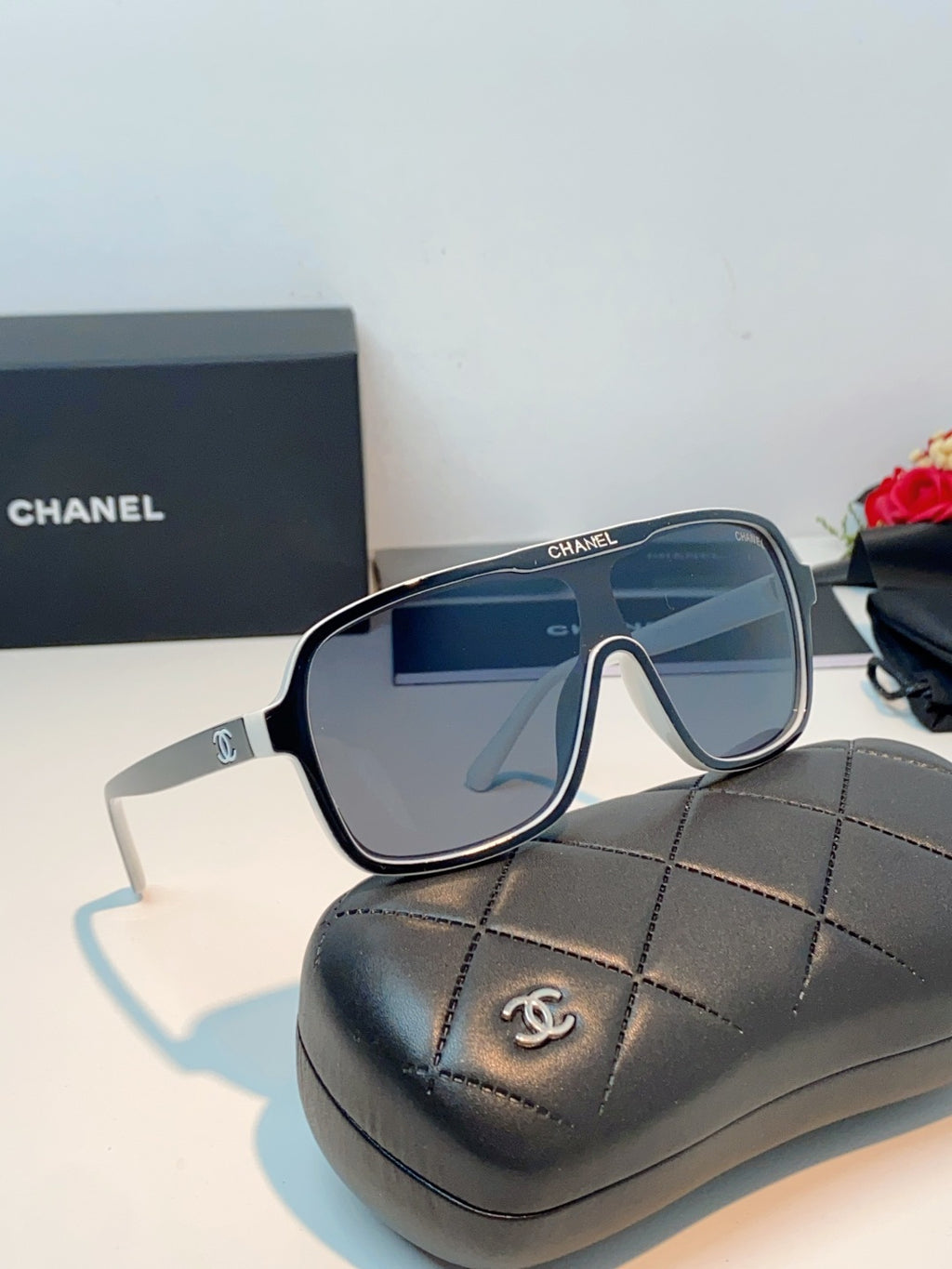 Chanel CH9158 Oversized Brown Lens Sunglasses for Men & Women - 493532 - detail image 10