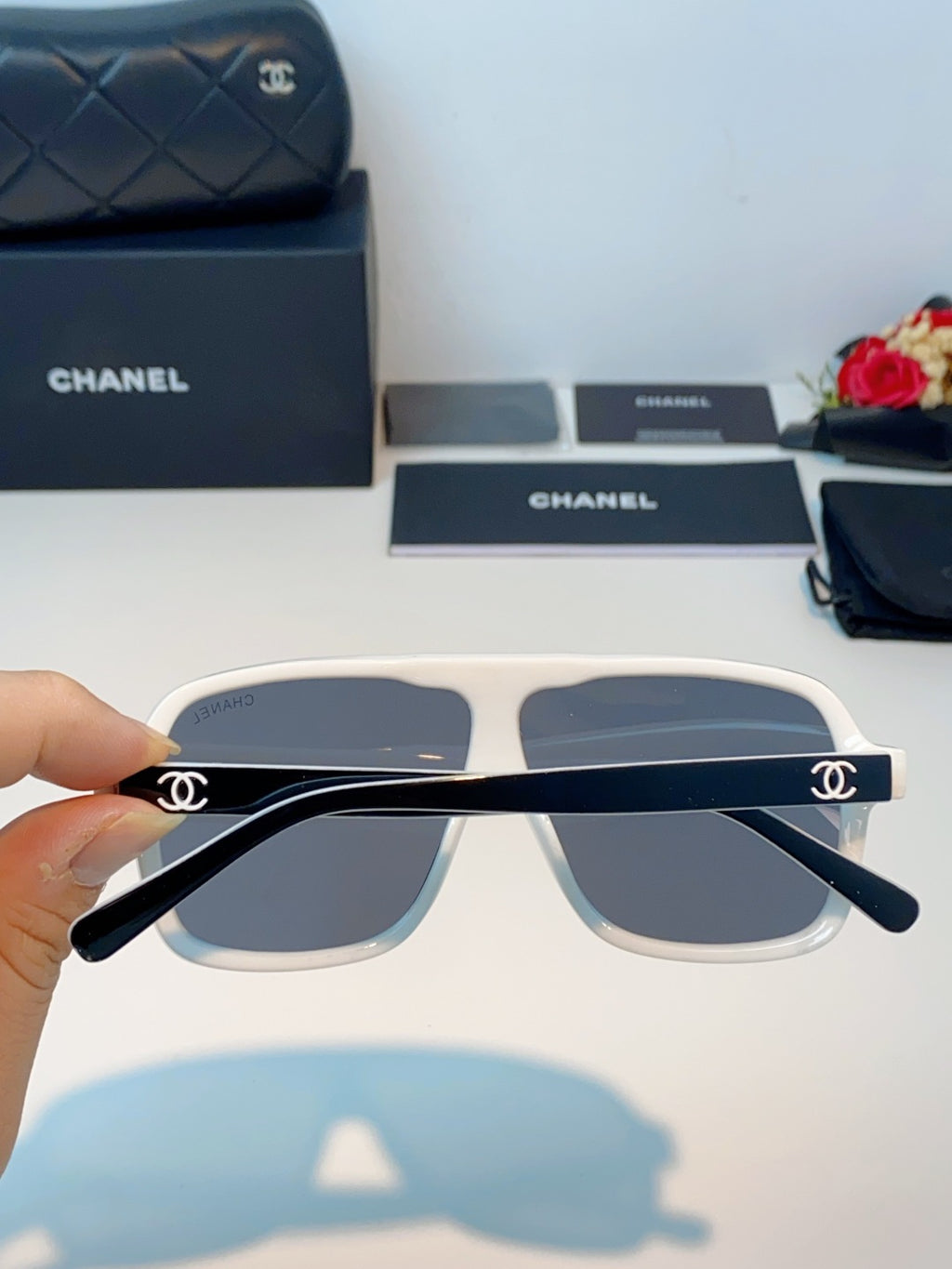 Chanel CH9158 Oversized Brown Lens Sunglasses for Men & Women - 493532 - detail image 5