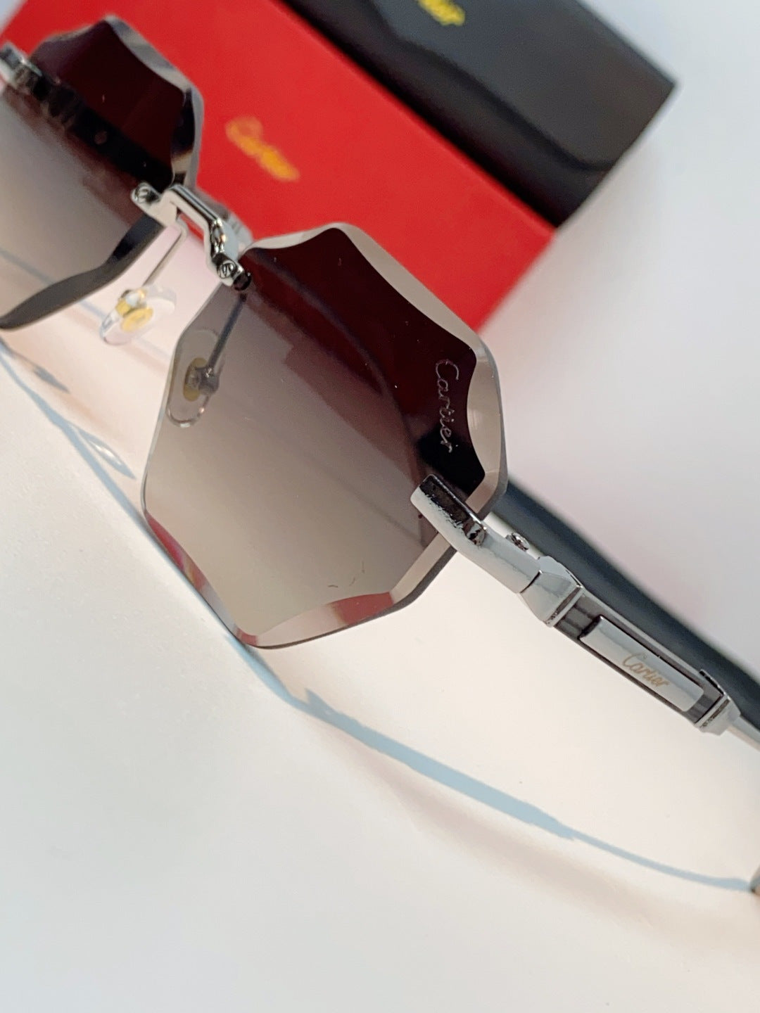 Cartier Fashion Red Lens Sunglasses for Men & Women - 487226 - detail image 7