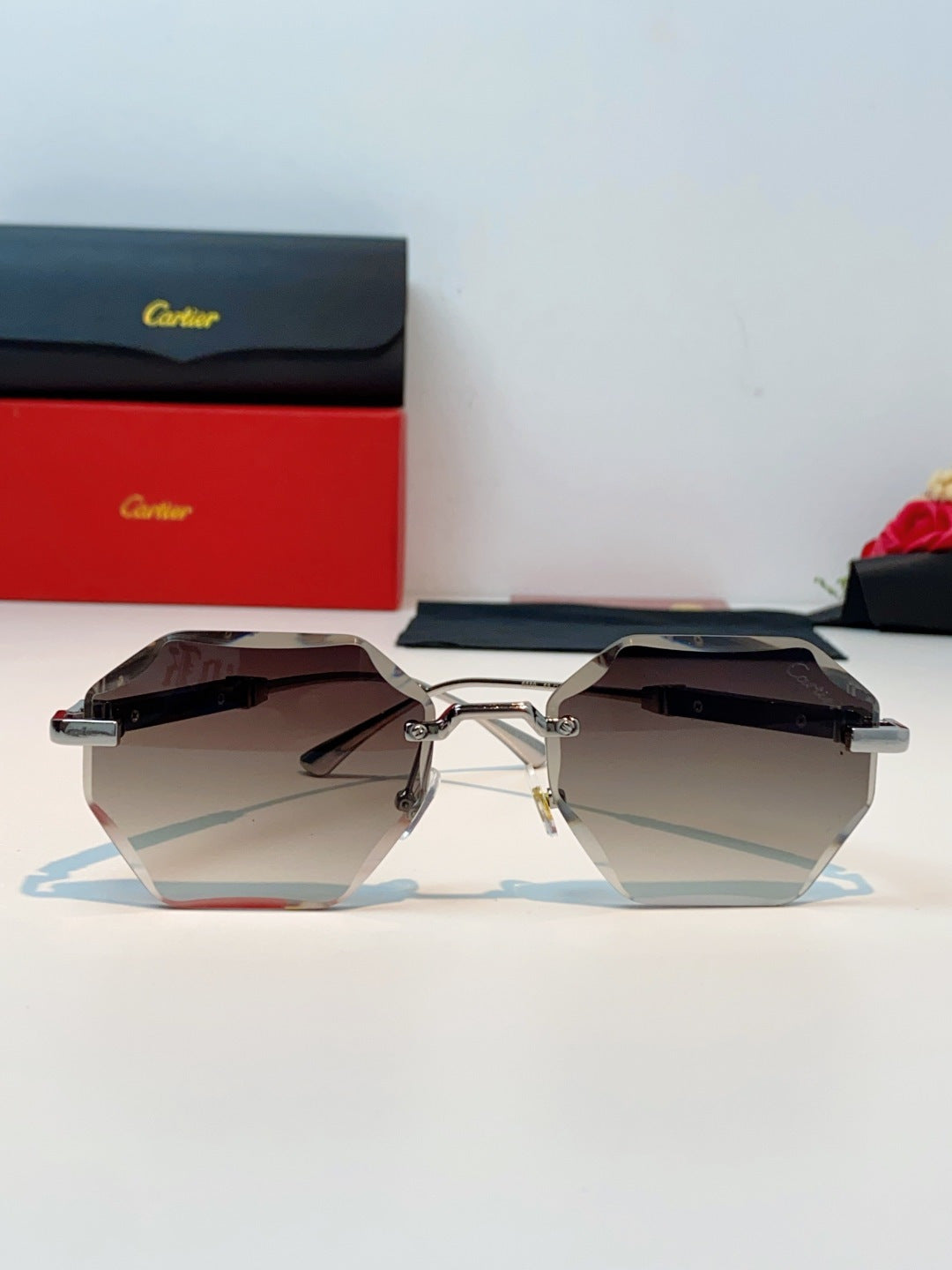 Cartier Fashion Red Lens Sunglasses for Men & Women - 487226 - detail image 2