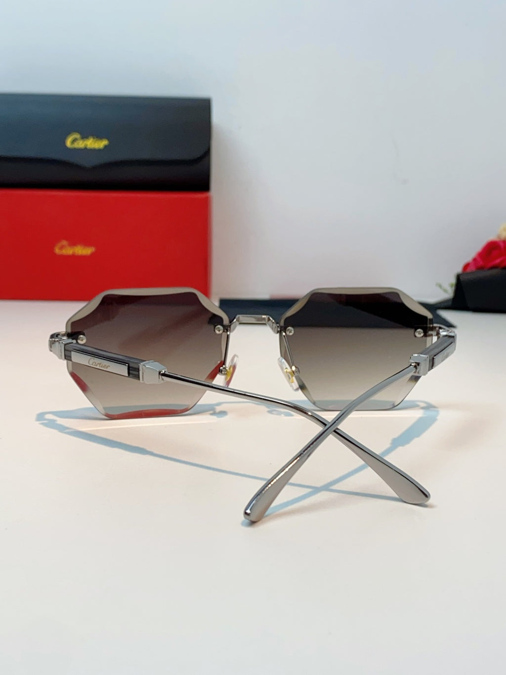 Cartier Fashion Red Lens Sunglasses for Men & Women - 487226 - detail image 3