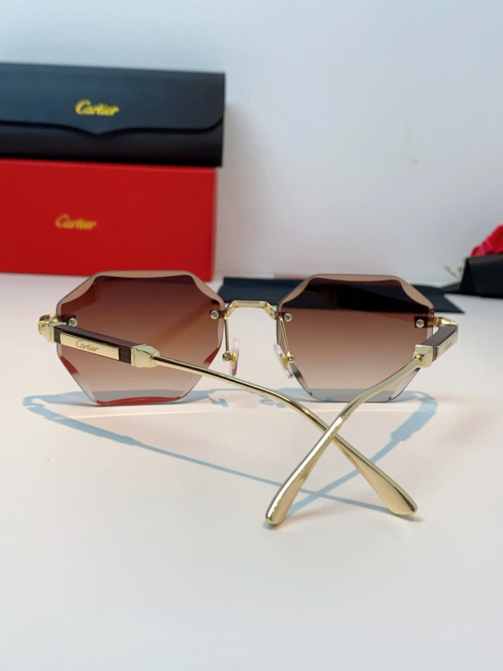 Cartier Fashion Red Lens Sunglasses for Men & Women - 487227 - detail image 3