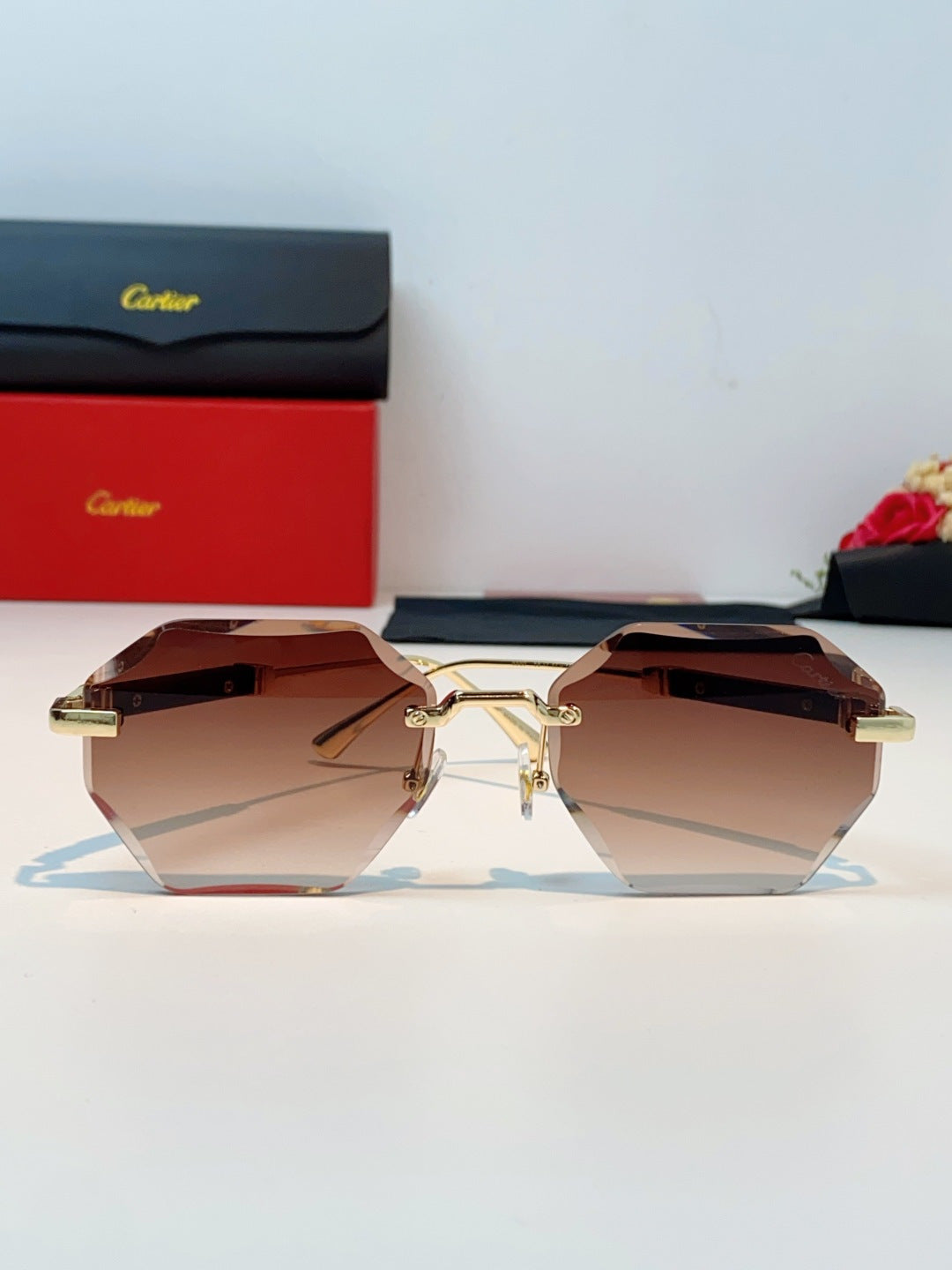 Cartier Fashion Red Lens Sunglasses for Men & Women - 487227 - detail image 2