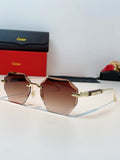 Cartier Fashion Red Lens Sunglasses for Men & Women - 487227