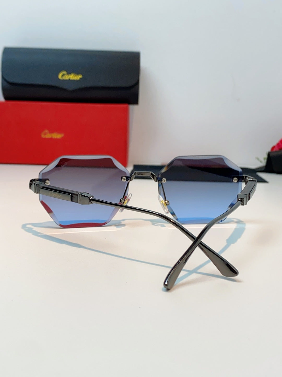 Cartier Fashion Blue Lens Sunglasses for Men & Women - 487229 - detail image 3