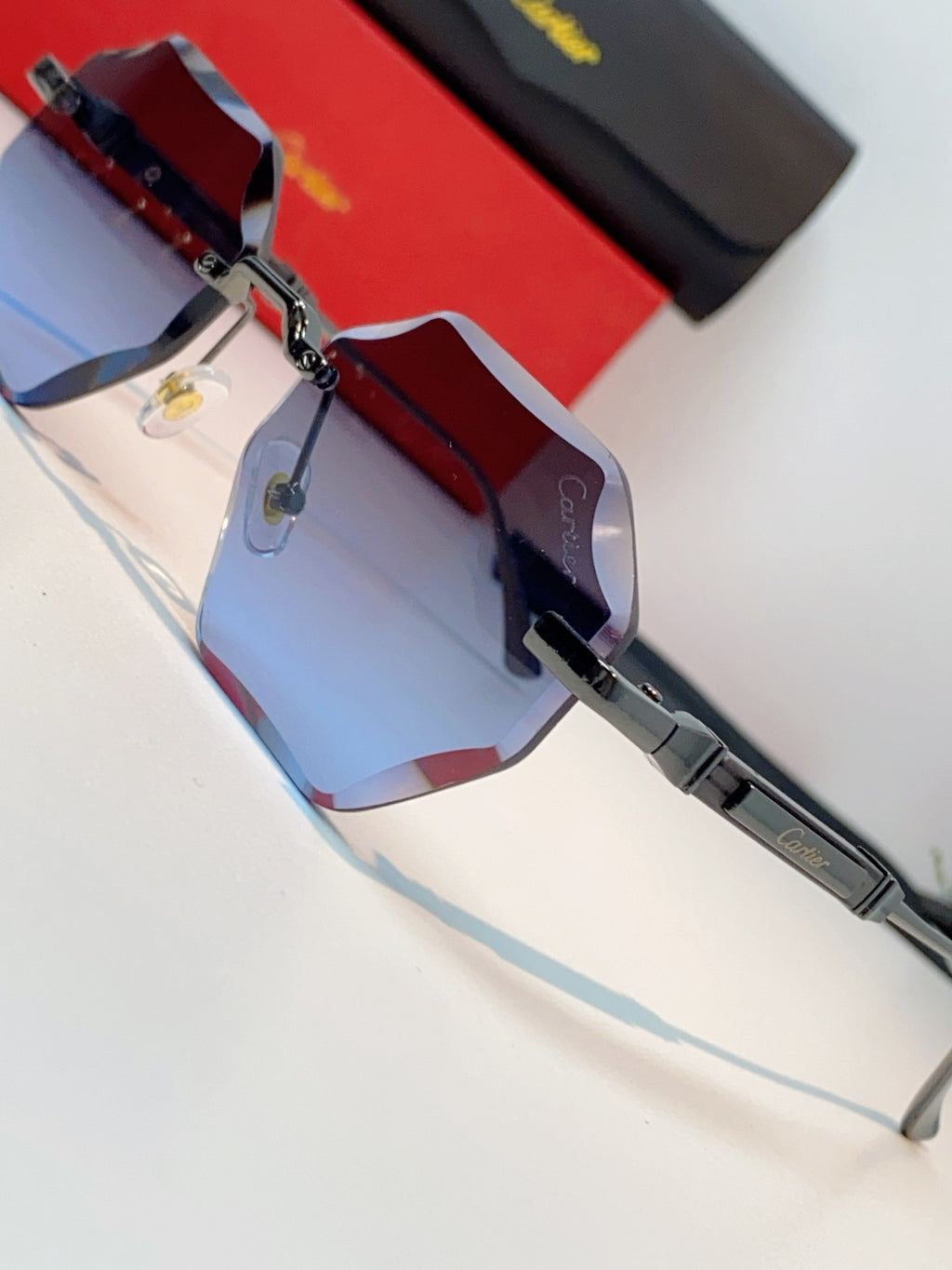 Cartier Fashion Blue Lens Sunglasses for Men & Women - 487229 - detail image 7