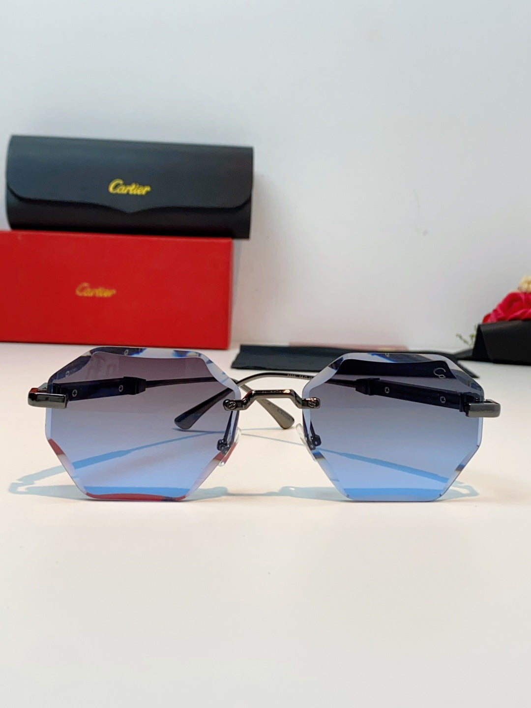 Cartier Fashion Blue Lens Sunglasses for Men & Women - 487229 - detail image 2