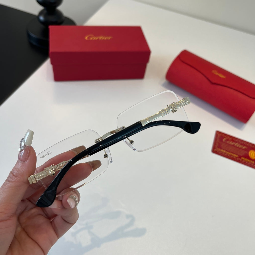 Cartier Lightweight Metal Rimless Silver Lens Sunglasses for Men & Wo - 493702 - detail image 8