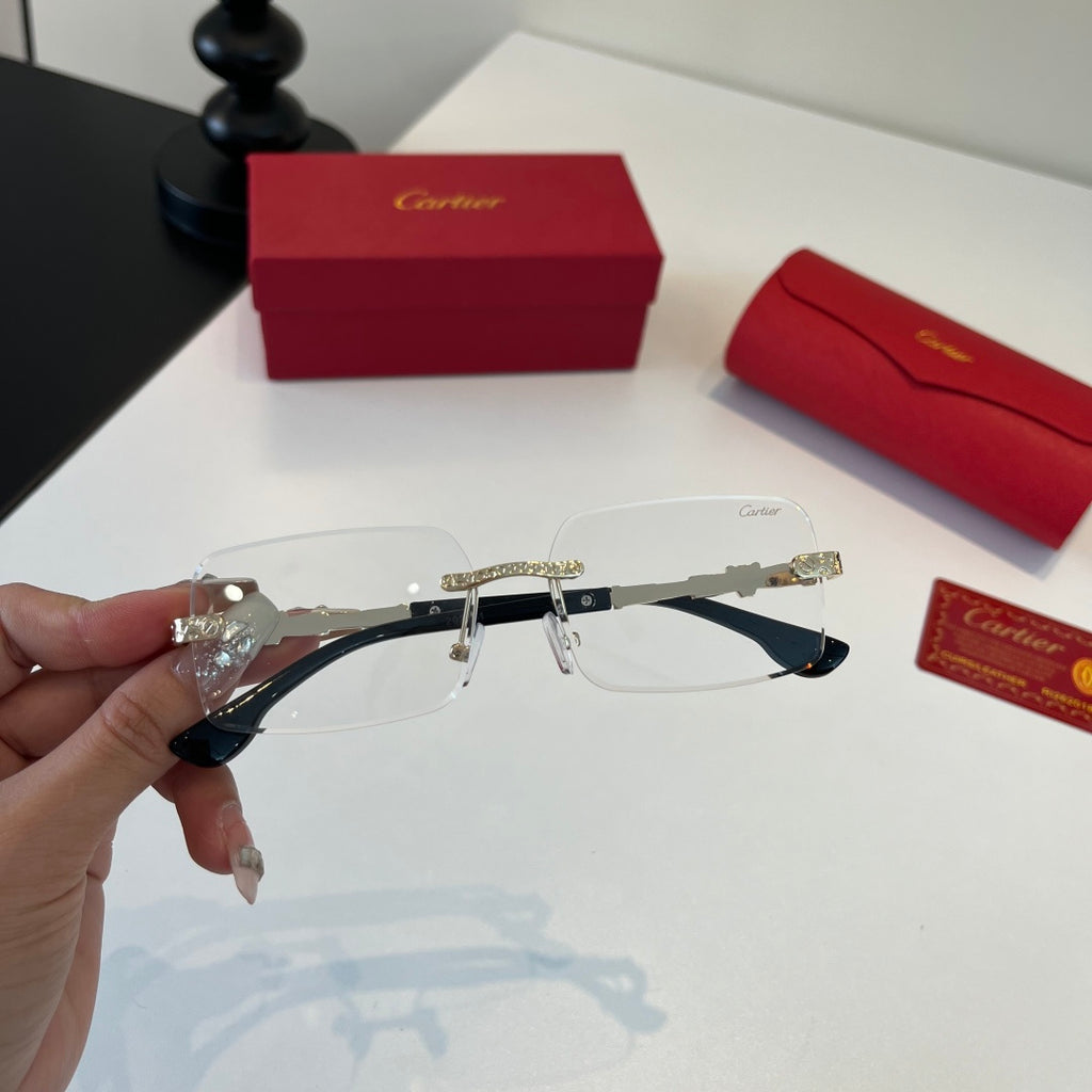 Cartier Lightweight Metal Rimless Silver Lens Sunglasses for Men & Wo - 493702 - detail image 5