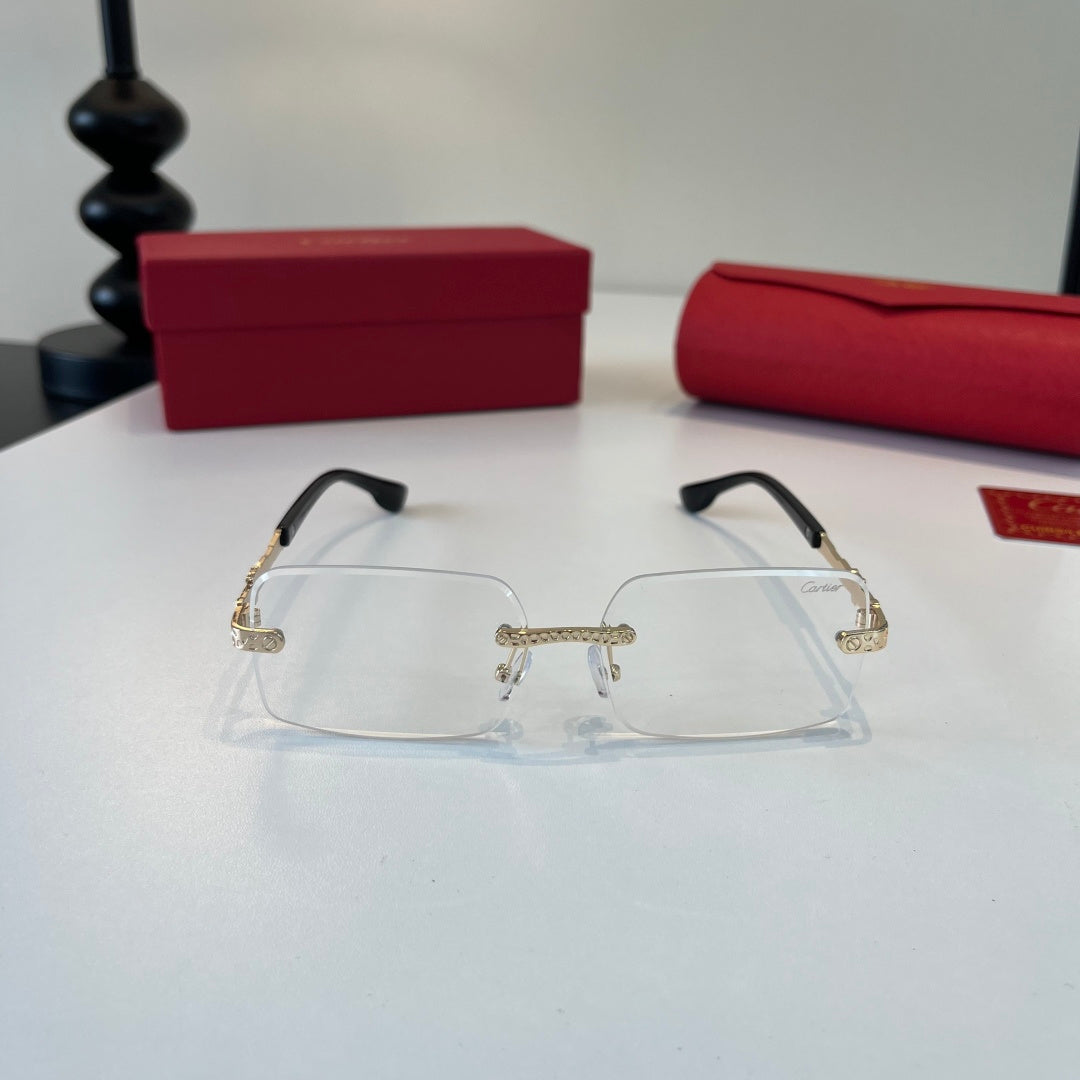 Cartier Lightweight Metal Rimless Silver Lens Sunglasses for Men & Wo - 415988 - detail image 2