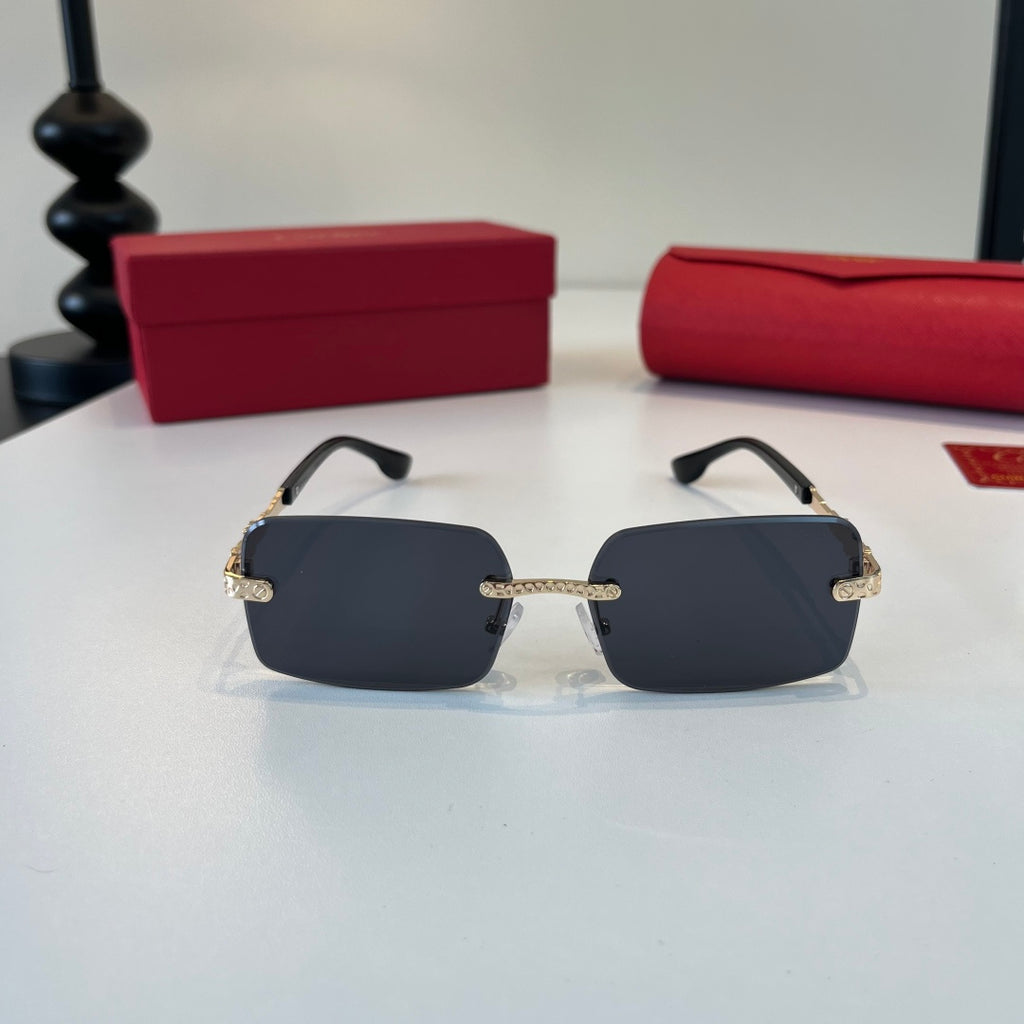 Cartier Lightweight Metal Rimless Silver Lens Sunglasses for Men & Wo - 493704 - detail image 2