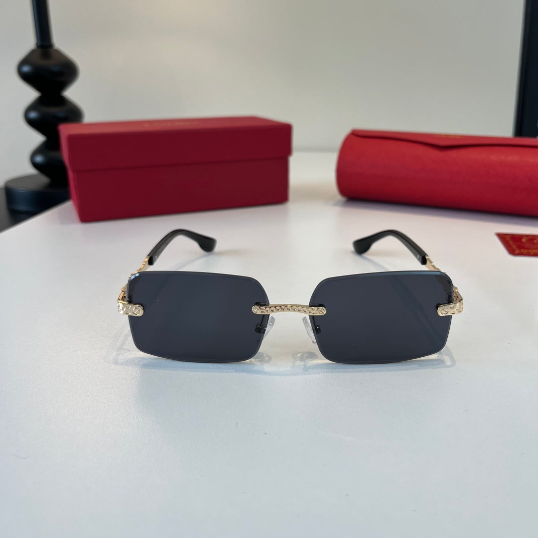 Cartier Lightweight Metal Rimless Silver Lens Sunglasses for Men & Wo - 493704 - detail image 2