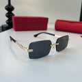 Cartier Lightweight Metal Rimless Silver Lens Sunglasses for Men & Wo - 415990