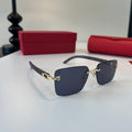 Cartier Lightweight Metal Rimless Silver Lens Sunglasses for Men & Wo - 493705