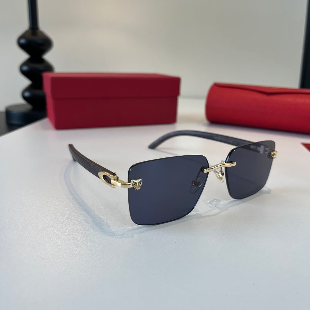 Cartier Lightweight Metal Rimless Silver Lens Sunglasses for Men & Wo - 415991