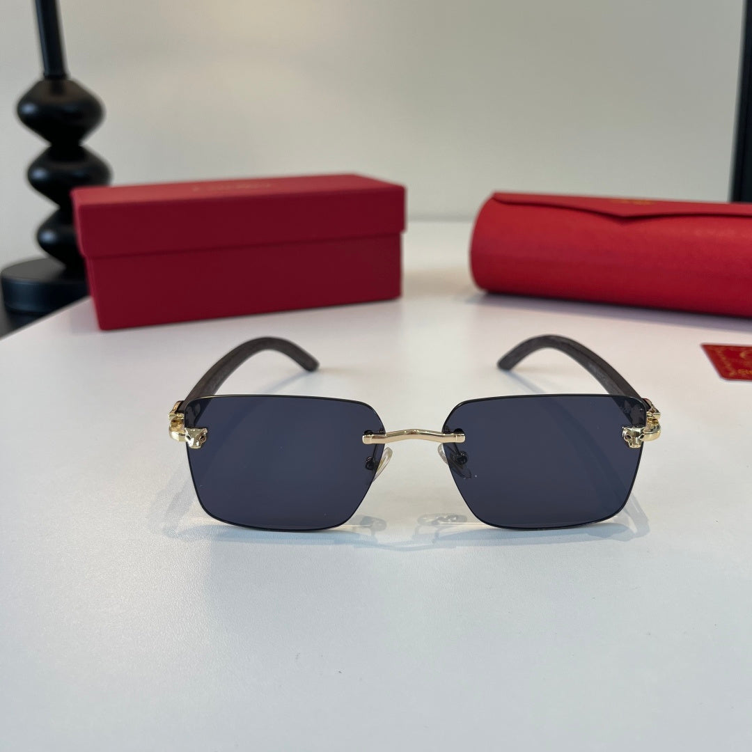 Cartier Lightweight Metal Rimless Silver Lens Sunglasses for Men & Wo - 415991 - detail image 2