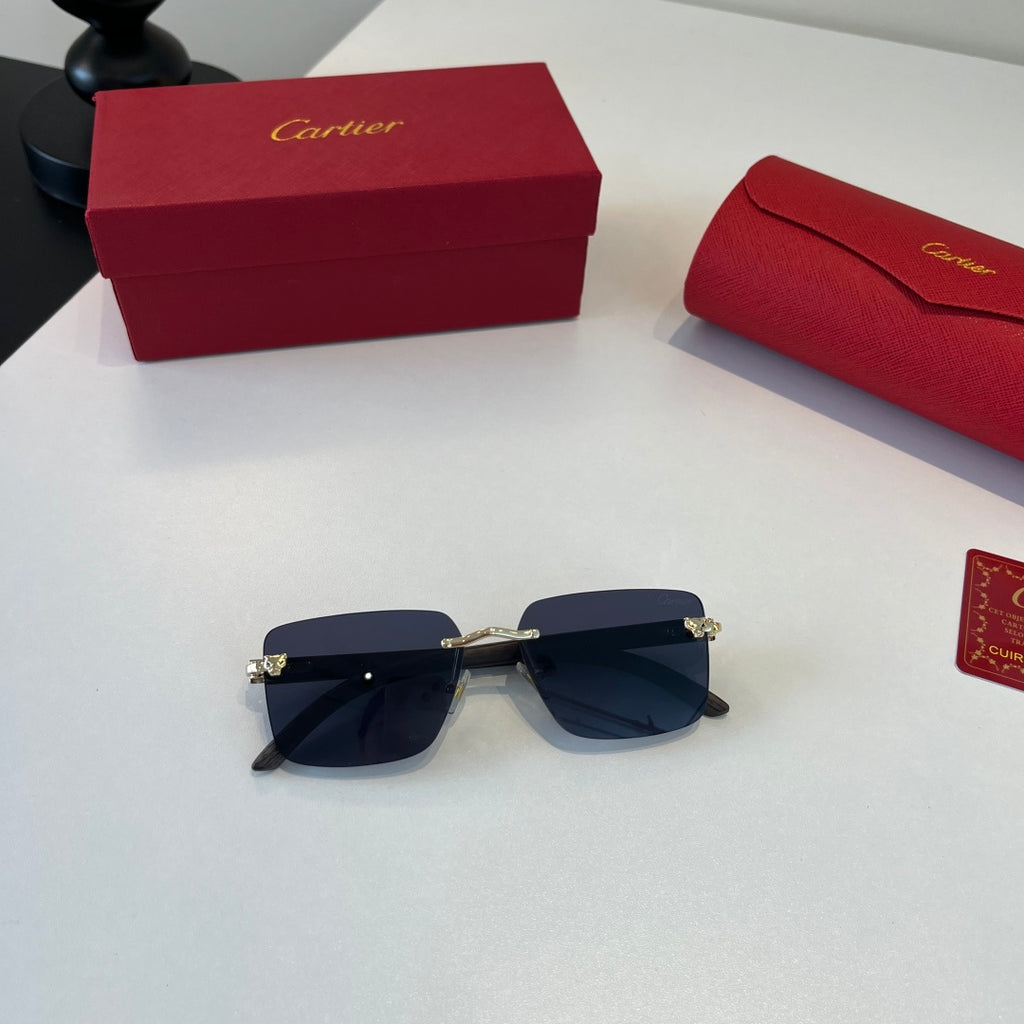 Cartier Lightweight Metal Rimless Silver Lens Sunglasses for Men & Wo - 493705 - detail image 10