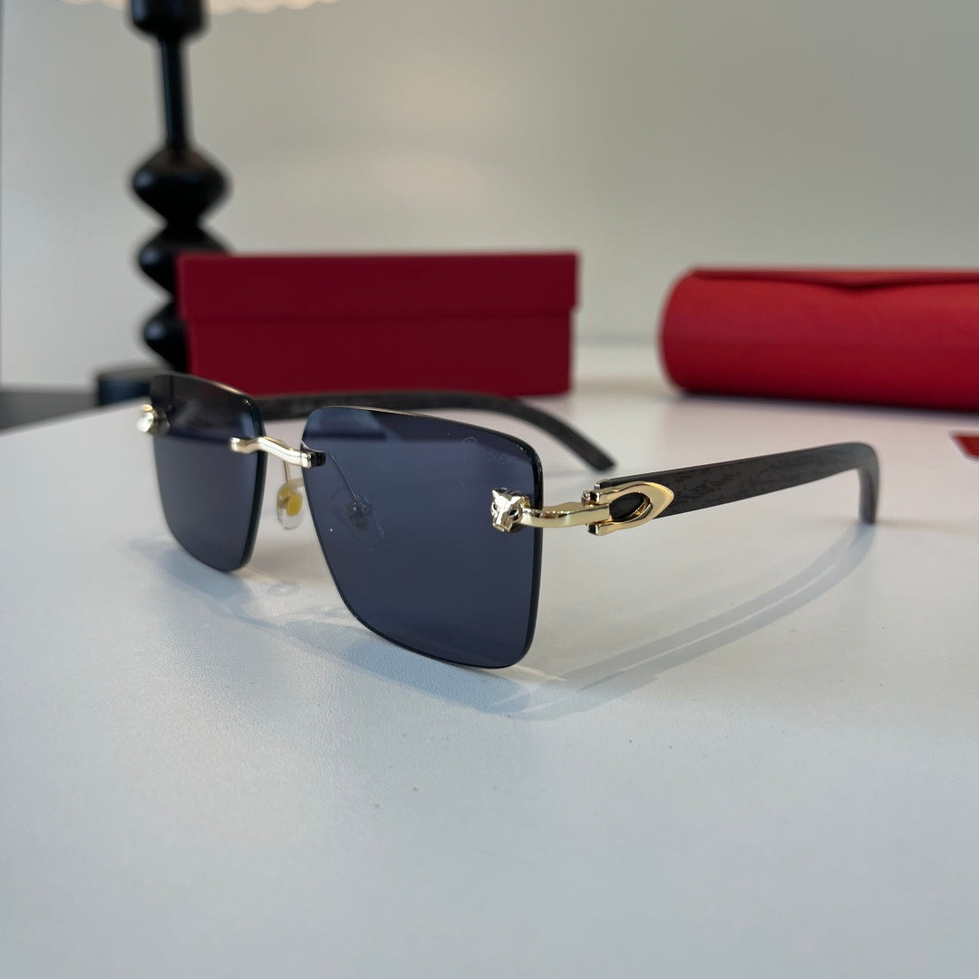 Cartier Lightweight Metal Rimless Silver Lens Sunglasses for Men & Wo - 493705 - detail image 3